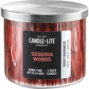 Candle-lite Everyday Premium Sequoia Woods 3 Wick Candle 14 oz.