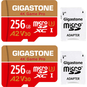 Gigastone MicroSD A2 V30 256GB 2 pk.