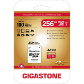 Gigastone MicroSD A2 V30 256GB with SD Adapter