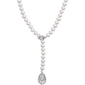Sofia B. Sterling Silver Freshwater Cultured Pearl Lariat Necklace