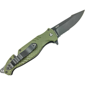 VNives TrailBlazer Flipper Green Folding Knife