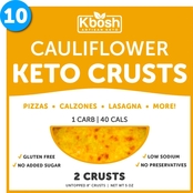 Kbosh Food Cauliflower Keto Pizza Crust 10 pack, 6 oz. each