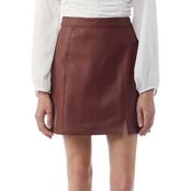 Shinestar Juniors Polyurethane Slit Front Skirt