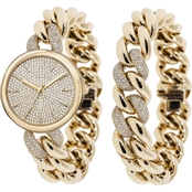 Kendall + Kylie Metal and Shiny Stone Analog Watch and Bracelet Set