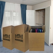 Uboxes Space Savers Wardrobe 20 in. x 20 in. 34 in. Moving Boxes with Hanger 3 pk.