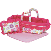 Adora Travel Portable Cloth Doll Toy Carrier Blanket and Pillow Set