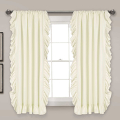 Lush Decor Reyna 54 x 63 in. Window Curtain Panels Ivory 2 pc. Set