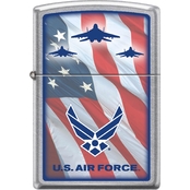 Zippo U.S. Air Force Lighter with American Flag Background