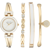 Anne Klein Women's Premium Crystal Accent Bangle Watch Set 3284