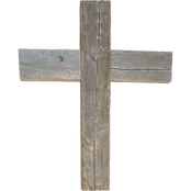 Barnwood USA Decorative Cross, Weathered Gray