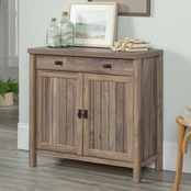 Sauder Washed Walnut Two Door Library Base Cabinet