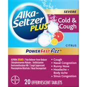 Alka-Seltzer Plus Cold and Cough Power Fast Fizz Effervescent Tablets 20 ct.