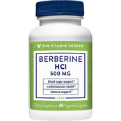 The Vitamin Shoppe Berberine HCl 500mg Vegetarian Capsules 60 ct.