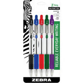 Zebra Z Grip Retractable Ballpoint Pen Assorted 5 pk.