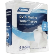 Camco TST 2 Ply Toilet Tissue 4 Rolls, 500 Sheets