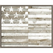Amanti Art American Flag (Rustic) Canvas Wall Art 20 x 16