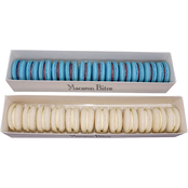 Macaron Bites French Macarons Blue and White Gift Box 24 ct., 2 lb.