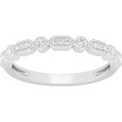 Royal Collections 10K 1/10 CTW Diamond Stackable Fashion Band