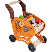 Hoovy 42 pc. Shopping Cart with Realistic Pretend Play Food and Money