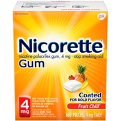 Nicorette 4mg Fruit Chill Flavored 160 ct. Nicotine Gum