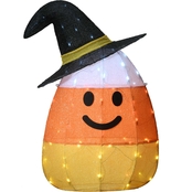 National Tree Company 35 in. Pre Lit Candy Corn Witch