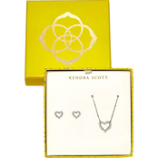 Kendra Scott Ari Heart Crystal Pendant and Stud Earring Gift Set