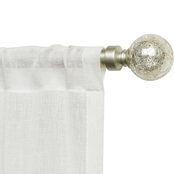 Exclusive Home Silver Aged Sphere Curtain Rod and Finials