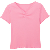 Pony Tails Little Girls Pearl Stitching Tee