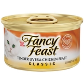Fancy Feast Classic Tender Liver & Chicken Feast Cat Food, 3 Oz.