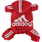 Fresh Pawz Adidog Red Logo Pet Jumpsuit