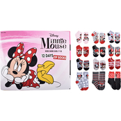 Disney Minnie Mouse Little Girls Boxed 12 Days of Girls Socks
