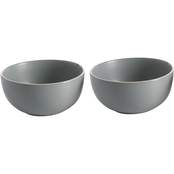 Gibson Home 6 in. Rockaway Gray Cereal Bowl 2 pk.
