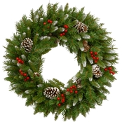 National Tree Company 24 in. Frosted Berry Wreath