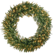 National Tree Company Norwood Fir Deluxe Wreath with Clear Lights