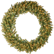 National Tree Company 60 in. Downswept Douglas Wreath with Warm White LED Lights