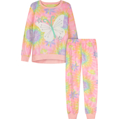 Sleep On It Girls Butterfly Novelty 2 pc. Pajama Set
