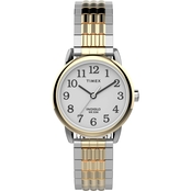 Timex Women's Easy Reader Perfect Fit Two Tone Watch with White Dial TW2V05900JT