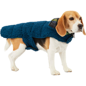 Youly The Nature Lover Navy and Plaid Reversible Dog Puffer Coat