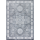 Rugs America Harper Ice Cube Silver Abstract Vintage Area Rug