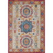 Rugs America Harper Winter Melon Abstract Vintage Area Rug 5 ft. x 7 ft.