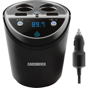 Car and Driver Power Cup with Dual Socket USB and Bluetooth FM Transmitter
