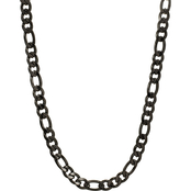 Stainless Steel Black IP 12mm Figaro 24 in. Chain