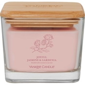 Yankee Candle Joyful Jasmine and Gardenia Medium Well Living 3 Wick Square Candle
