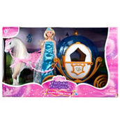 Chic Princess Doll with Horse and Carriage