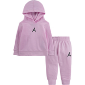 Jordan Toddler Girls Essentials Fleece Hooded Top and Jogger Pants 2 pc. Set