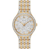 Bulova Women's Crystal Quartz Goldtone Stainless Steel Bracelet Watch 98L263