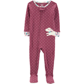 Carter's Toddler Girls Dog 100% Snug Fit Cotton Footie Pajamas