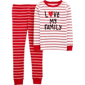 Carter's Little Boys Valentine's Day 100% Snug Fit Cotton Pajama 2 pc. Set