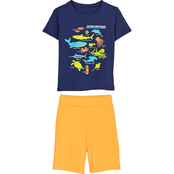 Buzz Cuts Little Boys Ocean Creatures Graphic Tee and Shorts 2 pc. Set
