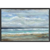 Inkstry Seashore Framed Canvas Giclee